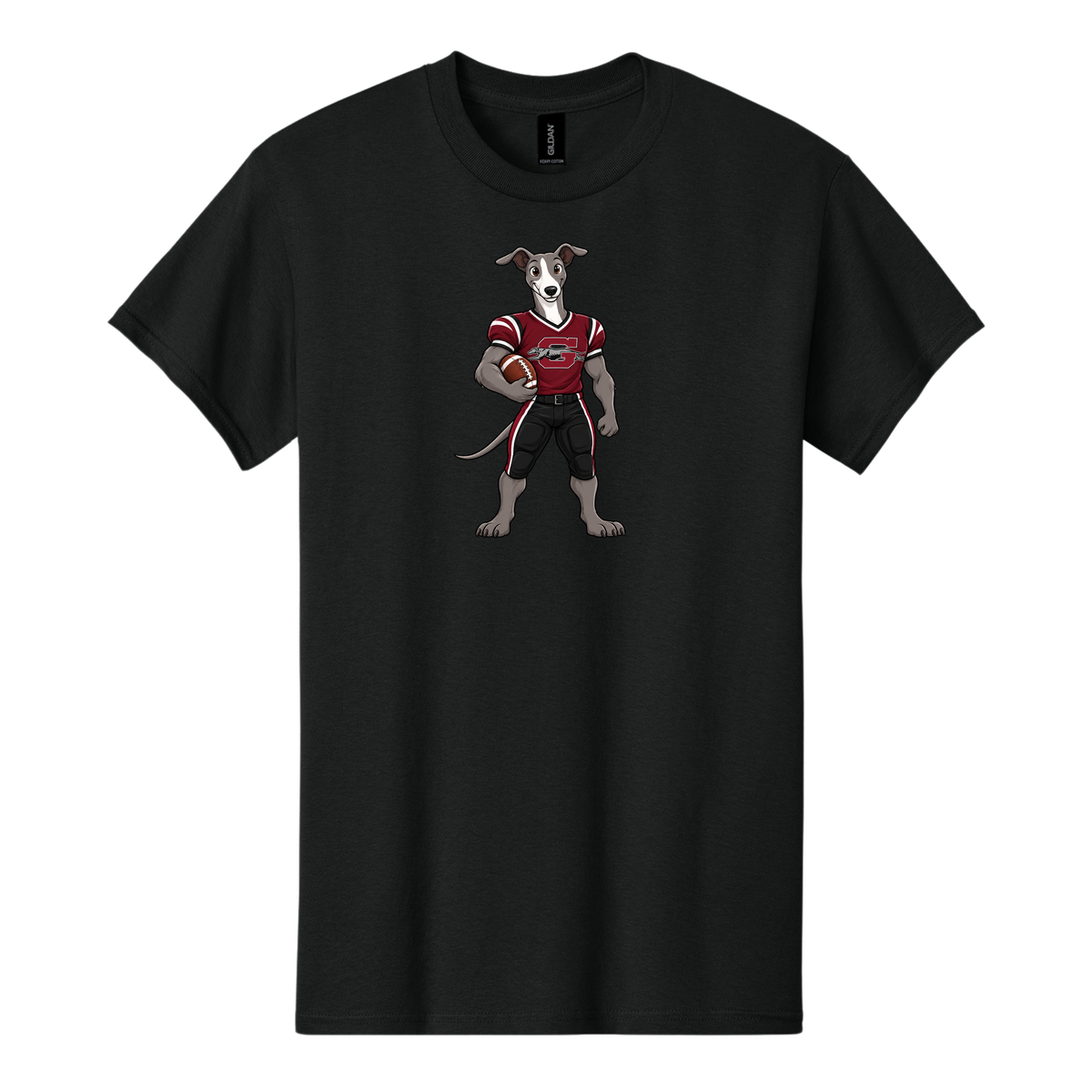 Greyhound boy fball player — Black