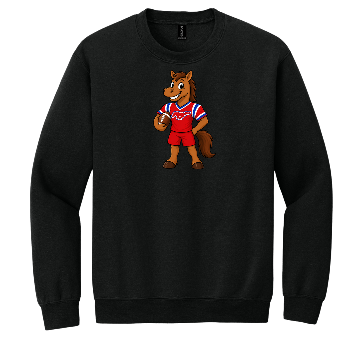 Mustang boy fball player — Black