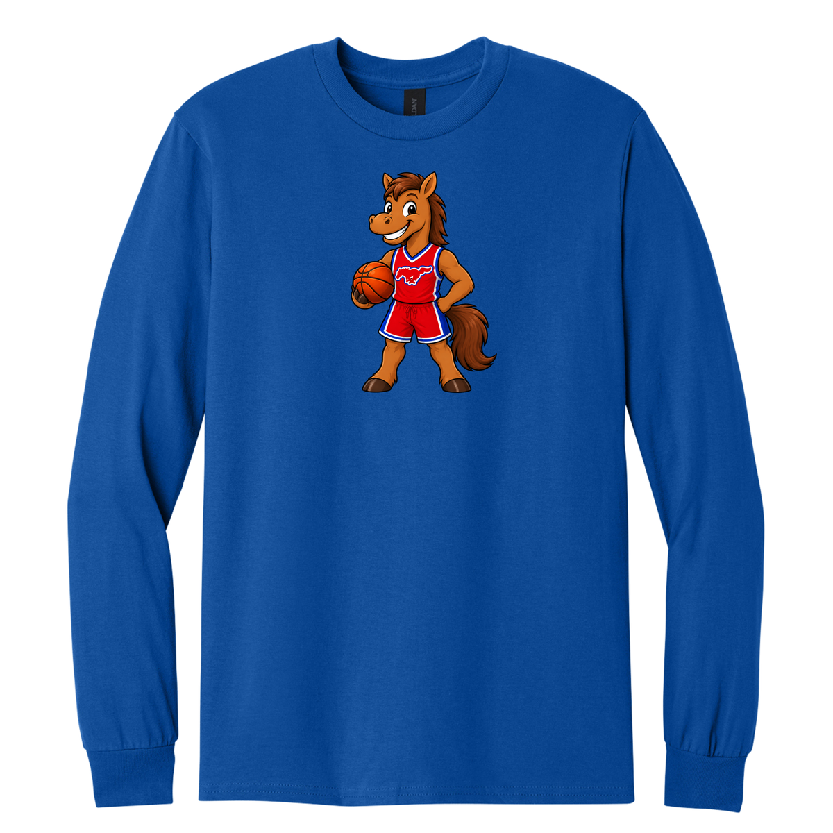 Mustang boy bball player — Royal Blue