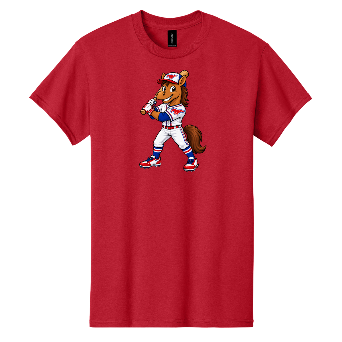 Mustangs horse baseball  — Red