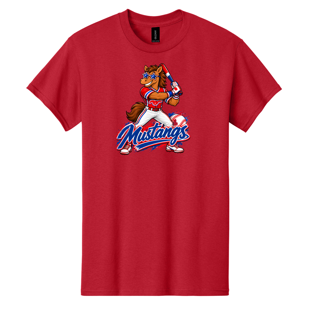 Mustangs baseball — Red