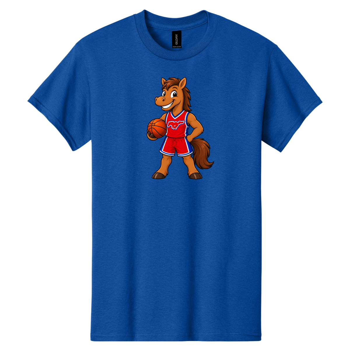 Mustang boy bball player — Royal Blue