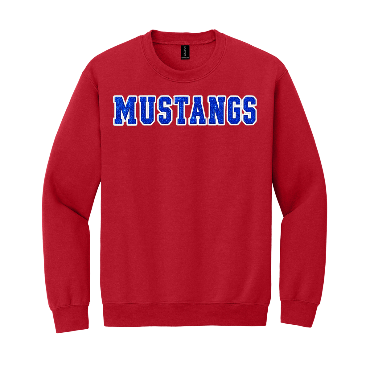 Mustangs blue glitter  — Red